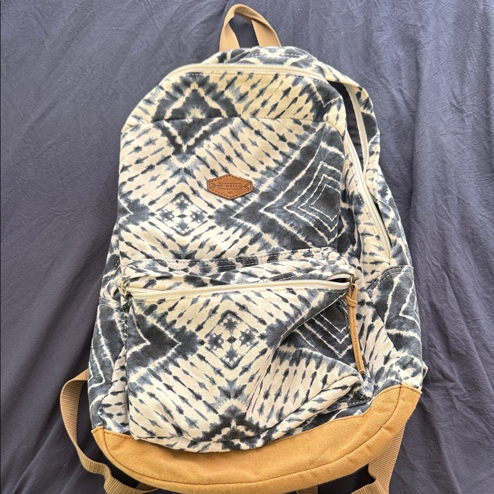 O’Neill blue and white tie die backpack